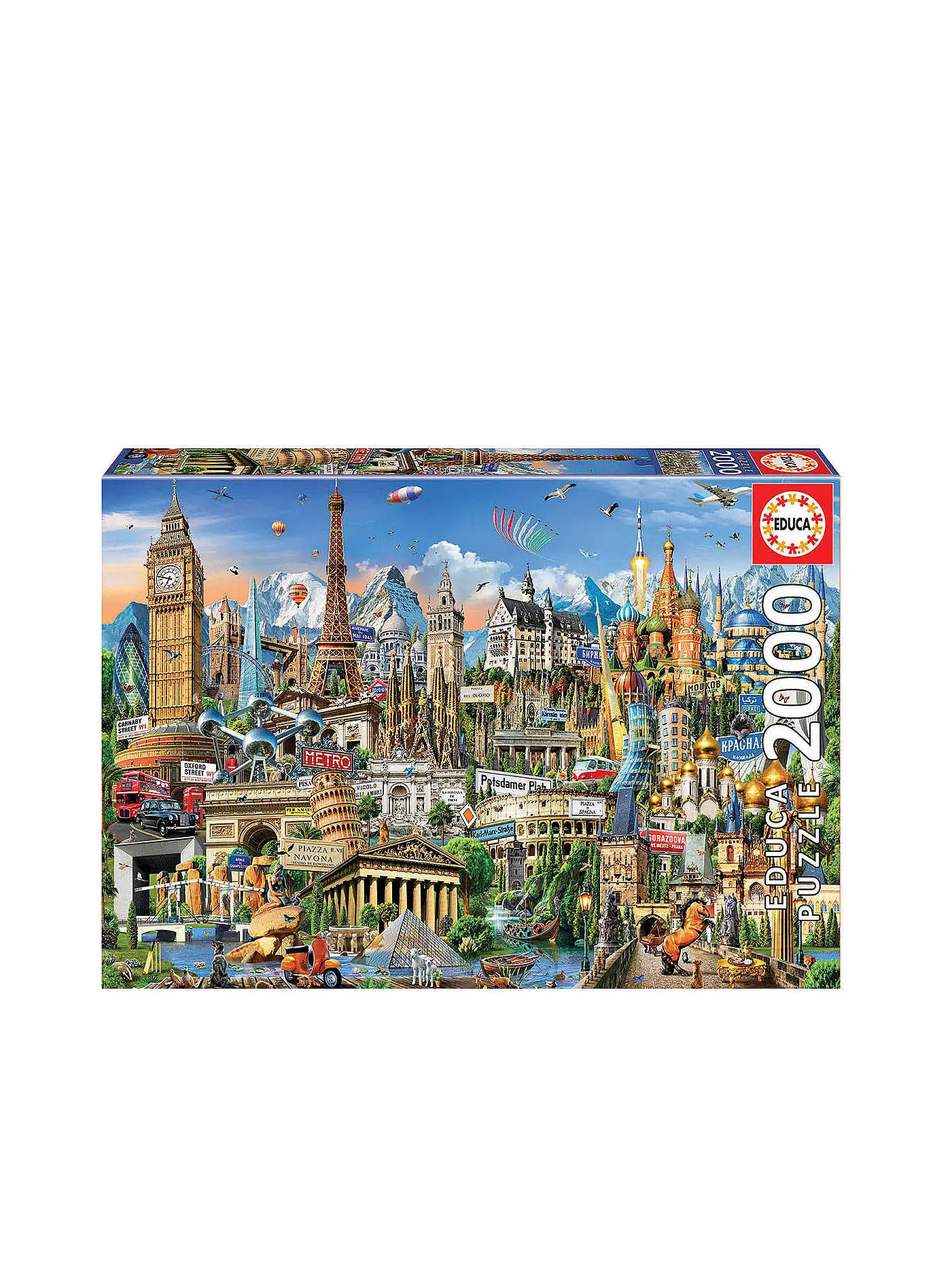 EDUCA | Wahrzeichen Europa 2000 Teile Puzzle | 